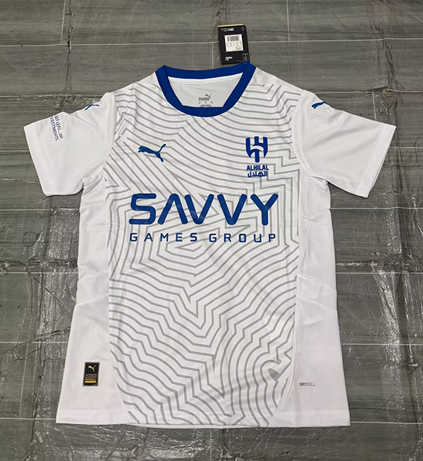 24-25 Season Riyadh Al-Hilal Away White Color Football Jersey